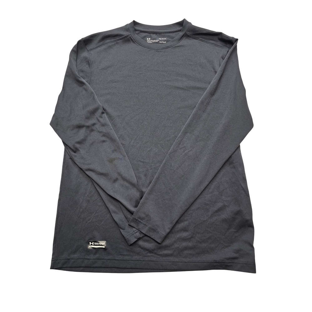 Under Armour Tactical HeatGear Long Sleeve Shirt Black Mens Medium 1248196